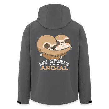 Sloth Is My Spirit Animal - Men’s Recycled Softshell Jacket by Stanley/Stella - black - Back - AI Model Male 185 light (185cm)