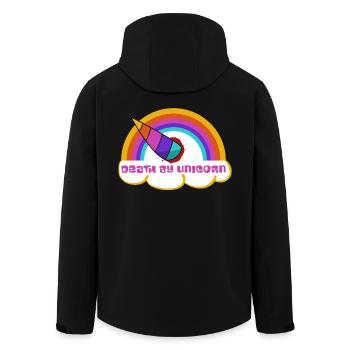 Death by unicorn - Recycelte Männer Softshell-Jacke von Stanley/Stella - Schwarz - Hinten - AI Model Male 185 light (185cm)