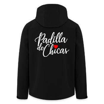 Padilla de Chicas Bride's Gang Bridesmaid Wedding - Men’s Recycled Softshell Jacket by Stanley/Stella - black - Back - AI Model Male 185 light (185cm)