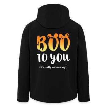 Boo to You Halloween Holiday - Men’s Recycled Softshell Jacket by Stanley/Stella - black - Back - AI Model Male 185 light (185cm)