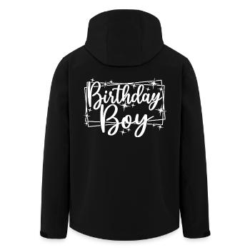 Birthday Boy - Birthday Party Gift For Kids Boys - Men’s Recycled Softshell Jacket by Stanley/Stella - black - Back - AI Model Male 185 light (185cm)