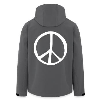 peace sign - Men’s Recycled Softshell Jacket by Stanley/Stella - anthracite - Back - AI Model Male 185 light (185cm)