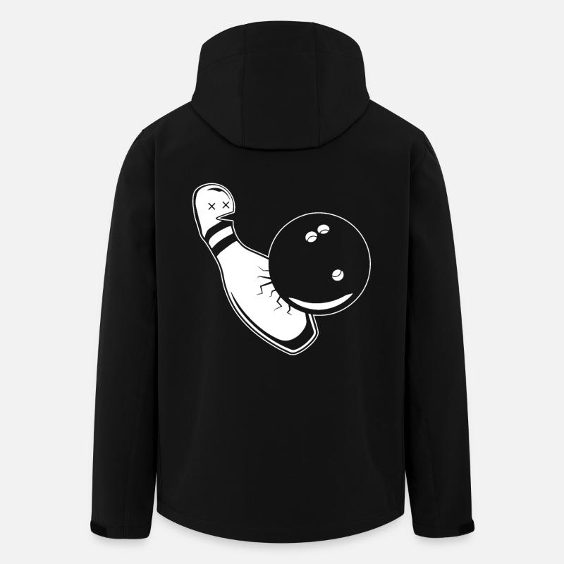 I Love Playing Bowling - Men’s Recycled Softshell Jacket by Stanley/Stella - black