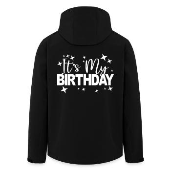It's My Birthday Cool Birthday Party Geschenk & Outfit - Recycelte Männer Softshell-Jacke von Stanley/Stella - Schwarz - Hinten - AI Model Male 185 light (185cm)