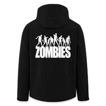 Scary Walking Zombies Horreur Halloween Costume - Veste softshell homme en polyester recyclé Stanley/Stella - noir - Dos - AI Model Male 185 light (185cm)