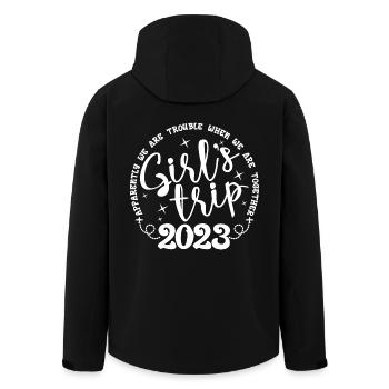 Girl's Trip 2023 Funny Girls Trip Weekend Vacation - Men’s Recycled Softshell Jacket by Stanley/Stella - black - Back - AI Model Male 185 light (185cm)