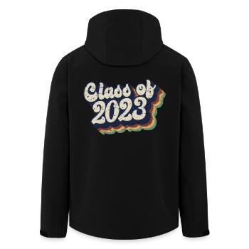 Class Of 2023 Graduation Party Gift For Him & Her - Men’s Recycled Softshell Jacket by Stanley/Stella - black - Back - AI Model Male 185 light (185cm)