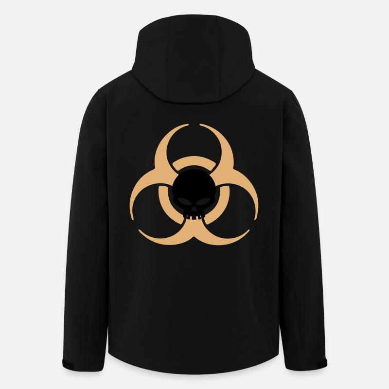 radiation biologie warning - Recycelte Männer Softshell-Jacke von Stanley/Stella - Schwarz