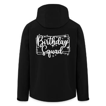 Birthday Squad Matching Group Birthday Party Gift - Men’s Recycled Softshell Jacket by Stanley/Stella - black - Back - AI Model Male 185 light (185cm)