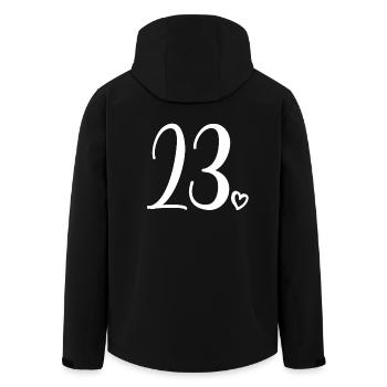 Süße Nummer 23, 23 Jahre alt, Geschenk zum 23. Geburtstag - Recycelte Männer Softshell-Jacke von Stanley/Stella - Schwarz - Hinten - AI Model Male 185 light (185cm)