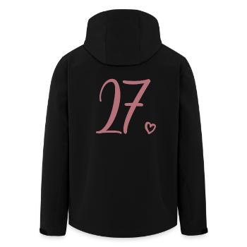 Süße Nummer 27, 27 Jahre alt, Geschenk zum 27. Geburtstag - Recycelte Männer Softshell-Jacke von Stanley/Stella - Schwarz - Hinten - AI Model Male 185 light (185cm)