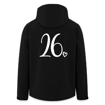 Süße Nummer 26, 26 Jahre alt, Geschenk zum 26. Geburtstag - Recycelte Männer Softshell-Jacke von Stanley/Stella - Schwarz - Hinten - AI Model Male 185 light (185cm)
