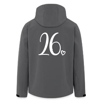 Süße Nummer 26, 26 Jahre alt, Geschenk zum 26. Geburtstag - Recycelte Männer Softshell-Jacke von Stanley/Stella - Anthrazit - Hinten - AI Model Male 185 light (185cm)