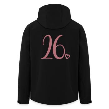 Süße Nummer 26, 26 Jahre alt, Geschenk zum 26. Geburtstag - Recycelte Männer Softshell-Jacke von Stanley/Stella - Schwarz - Hinten - AI Model Male 185 light (185cm)