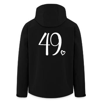 Süße Nummer 49, 49 Jahre alt, Geschenk zum 49. Geburtstag - Recycelte Männer Softshell-Jacke von Stanley/Stella - Schwarz - Hinten - AI Model Male 185 light (185cm)