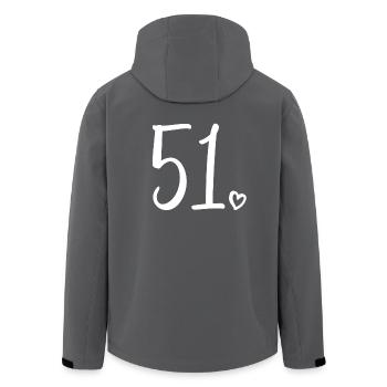 Süße Nummer 51, 51 Jahre alt, Geschenk zum 51. Geburtstag - Recycelte Männer Softshell-Jacke von Stanley/Stella - Anthrazit - Hinten - AI Model Male 185 light (185cm)