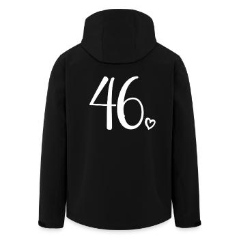 Süße Nummer 46, 46 Jahre alt, Geschenk zum 46. Geburtstag - Recycelte Männer Softshell-Jacke von Stanley/Stella - Schwarz - Hinten - AI Model Male 185 light (185cm)