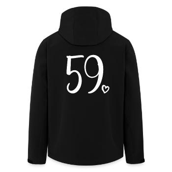 Süße Nummer 59, 59 Jahre alt, Geschenk zum 59. Geburtstag - Recycelte Männer Softshell-Jacke von Stanley/Stella - Schwarz - Hinten - AI Model Male 185 light (185cm)
