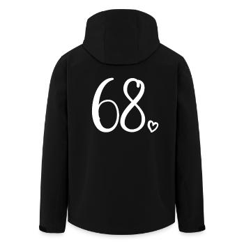 Süße Nummer 68, 68 Jahre alt, 68. Geburtstag Geschenk - Recycelte Männer Softshell-Jacke von Stanley/Stella - Schwarz - Hinten - AI Model Male 185 light (185cm)
