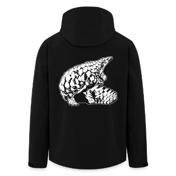 Coole Schuppentierskizze Grafik Wildlife Kreatur - Recycelte Männer Softshell-Jacke von Stanley/Stella - Schwarz - Hinten - AI Model Male 185 light (185cm)