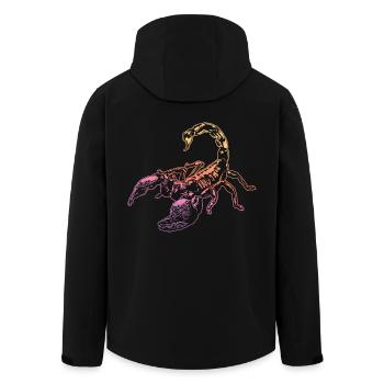 Coole Skorpion-Insektenskizze Grafik Skorpion-Liebhaber - Recycelte Männer Softshell-Jacke von Stanley/Stella - Schwarz - Hinten - AI Model Male 185 light (185cm)