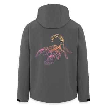 Coole Skorpion-Insektenskizze Grafik Skorpion-Liebhaber - Recycelte Männer Softshell-Jacke von Stanley/Stella - Anthrazit - Hinten - AI Model Male 185 light (185cm)