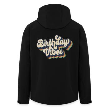 Birthday Vibes Matching Gruppe Geburtstagsparty Geschenk - Recycelte Männer Softshell-Jacke von Stanley/Stella - Schwarz - Hinten - AI Model Male 185 light (185cm)