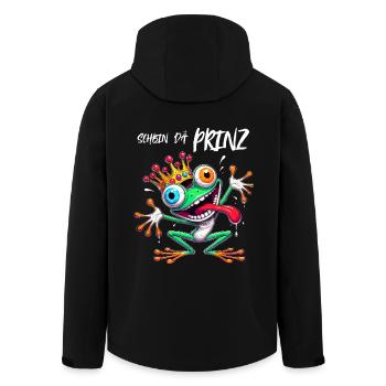Carnaval Grenouille Prince Kölle Alaaf Cologne Drôle - Veste softshell homme en polyester recyclé Stanley/Stella - noir - Dos - AI Model Male 185 light (185cm)