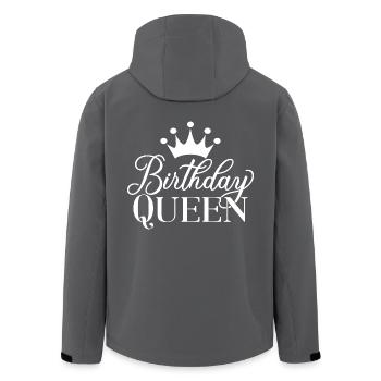 Birthday Queen Women Birthday Party Gift - Men’s Recycled Softshell Jacket by Stanley/Stella - anthracite - Back - AI Model Male 185 light (185cm)