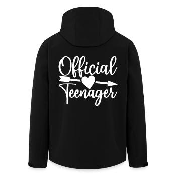 Official Teenager, Cute 13th Birthday 13 Years Old - Men’s Recycled Softshell Jacket by Stanley/Stella - black - Back - AI Model Male 185 light (185cm)