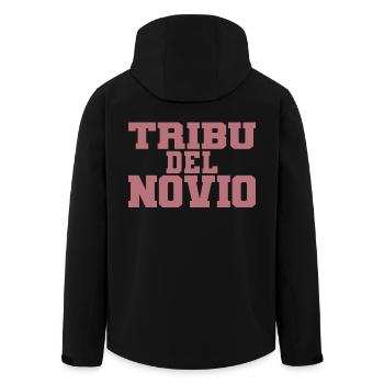 Tribu del Novio Bräutigams Stamm Trauzeugen - Recycelte Männer Softshell-Jacke von Stanley/Stella - Schwarz - Hinten - AI Model Male 185 light (185cm)