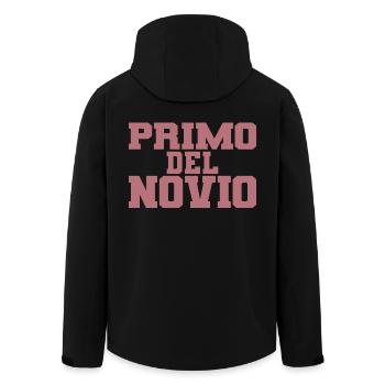 Primo del Novio Groom’s Cousin Men Cadeau de mariage - Veste softshell homme en polyester recyclé Stanley/Stella - noir - Dos - AI Model Male 185 light (185cm)