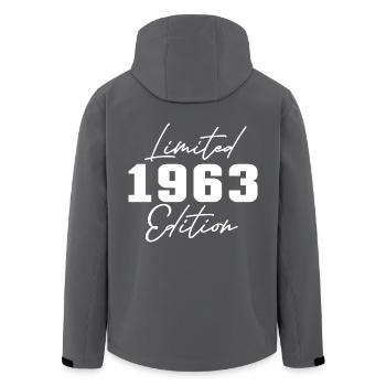 60th Birthday Men Women Anniversary 60 Years Old - Men’s Recycled Softshell Jacket by Stanley/Stella - black - Back - AI Model Male 185 light (185cm)