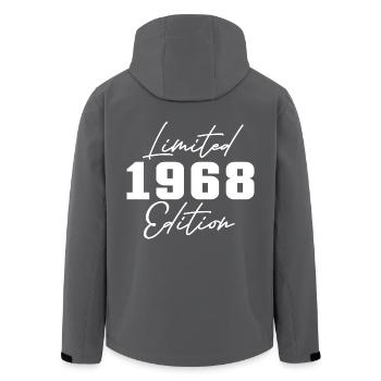55th Birthday Men Women Anniversary 55 Years Old - Men’s Recycled Softshell Jacket by Stanley/Stella - black - Back - AI Model Male 185 light (185cm)