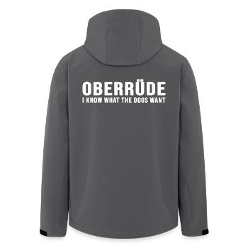 Hund Hundewiese Hundetrainer dog-memes Rüde Rudel - Recycelte Männer Softshell-Jacke von Stanley/Stella - Anthrazit - Hinten - AI Model Male 185 light (185cm)