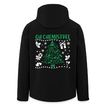 Chemistry Christmas Oh Chemistree - Men’s Recycled Softshell Jacket by Stanley/Stella - black - Back - AI Model Male 185 light (185cm)