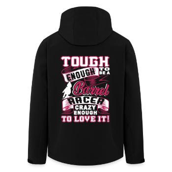 Barrel Racing Tough Enough To Be A Barrel Racer - Men’s Recycled Softshell Jacket by Stanley/Stella - black - Back - AI Model Male 185 light (185cm)