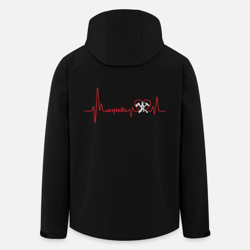 Carpenter Heartbeat Shirt - Men’s Recycled Softshell Jacket by Stanley/Stella - black