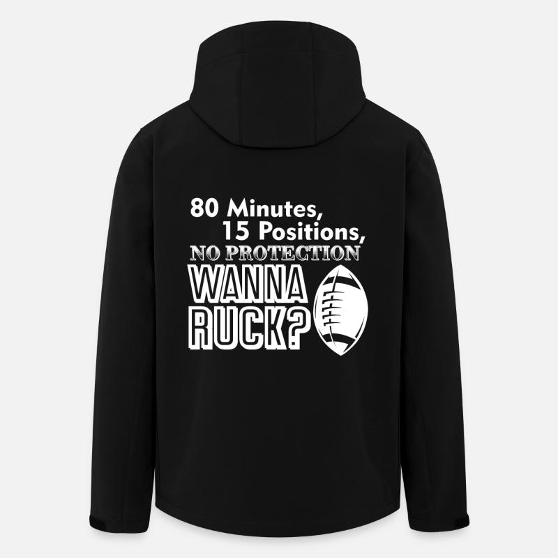 Rugby will rucken - Recycelte Männer Softshell-Jacke von Stanley/Stella - Schwarz