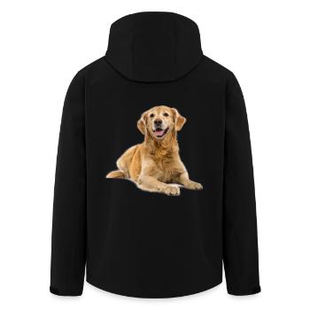 Tolle Golden Retriever Geschenke - Recycelte Männer Softshell-Jacke von Stanley/Stella - Schwarz - Hinten - AI Model Male 185 light (185cm)