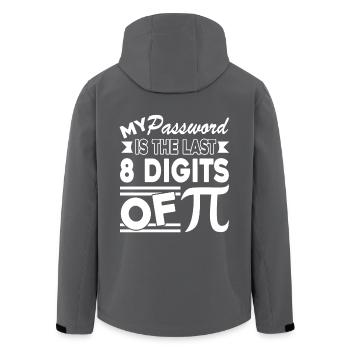 Pi Day Mon mot de passe est les 8 derniers chiffres de Pi - Veste softshell homme en polyester recyclé Stanley/Stella - charbon - Dos - AI Model Male 185 light (185cm)
