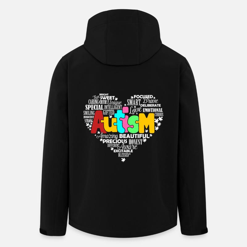 Autismus Bewusstsein Autismus Herz - Recycelte Männer Softshell-Jacke von Stanley/Stella - Schwarz