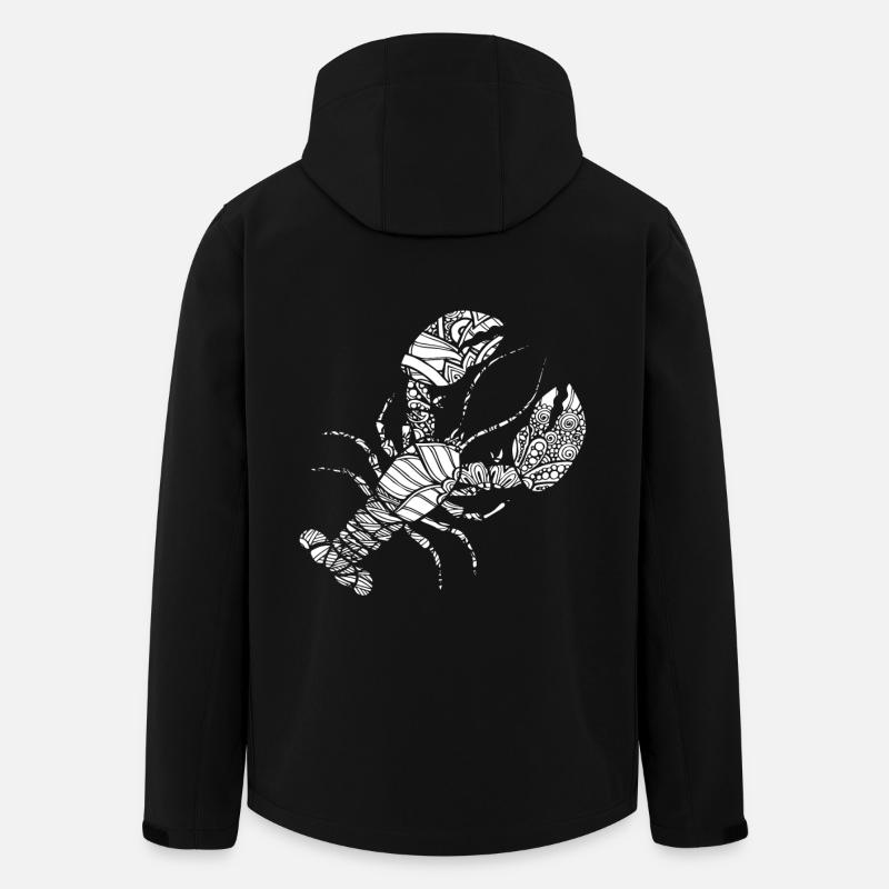 Lobster Lobster Floral Pattern - Men’s Recycled Softshell Jacket by Stanley/Stella - black