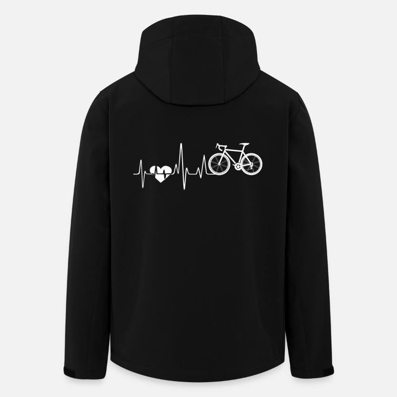 Bicycle Bicycle Heartbeat - Men’s Recycled Softshell Jacket by Stanley/Stella - black