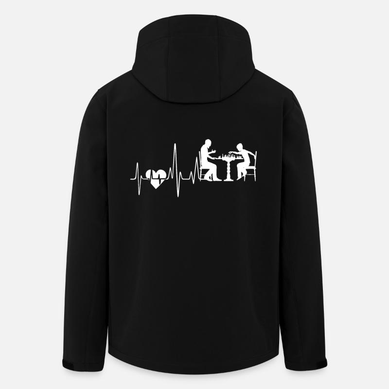 Chess Chess Heartbeat - Men’s Recycled Softshell Jacket by Stanley/Stella - black