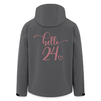 Hello 24 - Süßes Geschenk zum 24. Geburtstag für Frauen - Recycelte Männer Softshell-Jacke von Stanley/Stella - Schwarz - Hinten - AI Model Male 185 light (185cm)