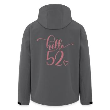 Hello 52 - Cute 52nd Birthday Gift For Women - Men’s Recycled Softshell Jacket by Stanley/Stella - black - Back - AI Model Male 185 light (185cm)