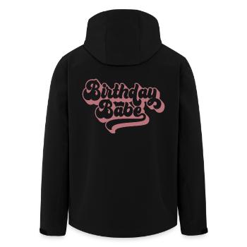Birthday Babe Matching Group Geburtstagsparty Geschenk - Recycelte Männer Softshell-Jacke von Stanley/Stella - Schwarz - Hinten - AI Model Male 185 light (185cm)