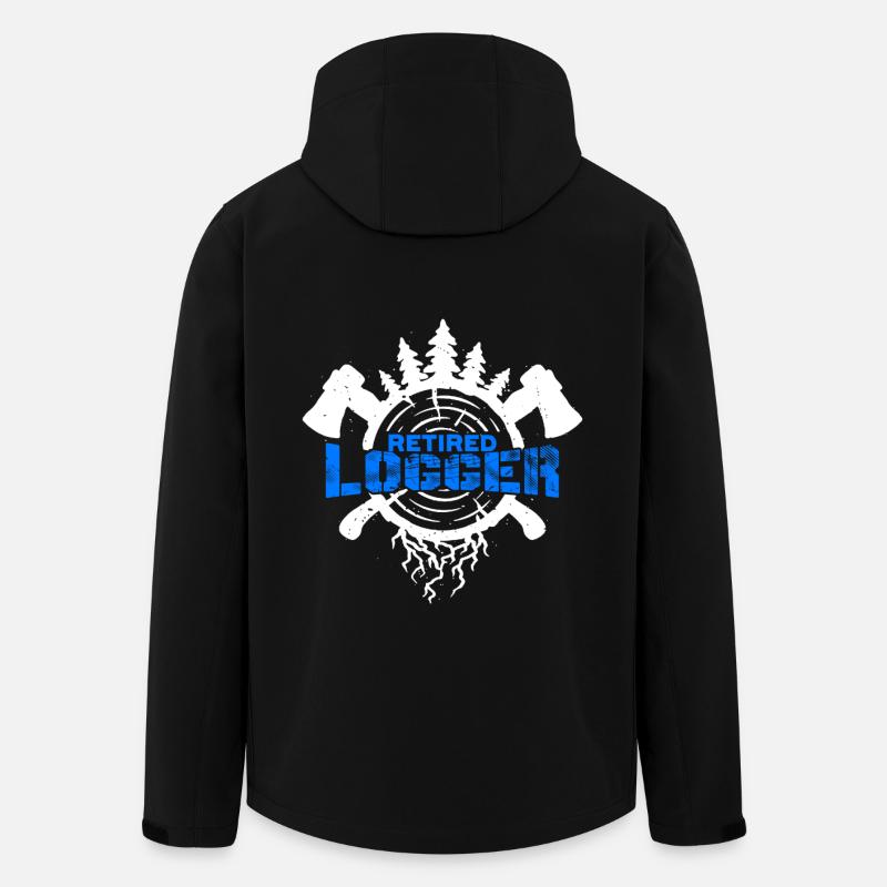 Logger Retired Logger - Men’s Recycled Softshell Jacket by Stanley/Stella - black