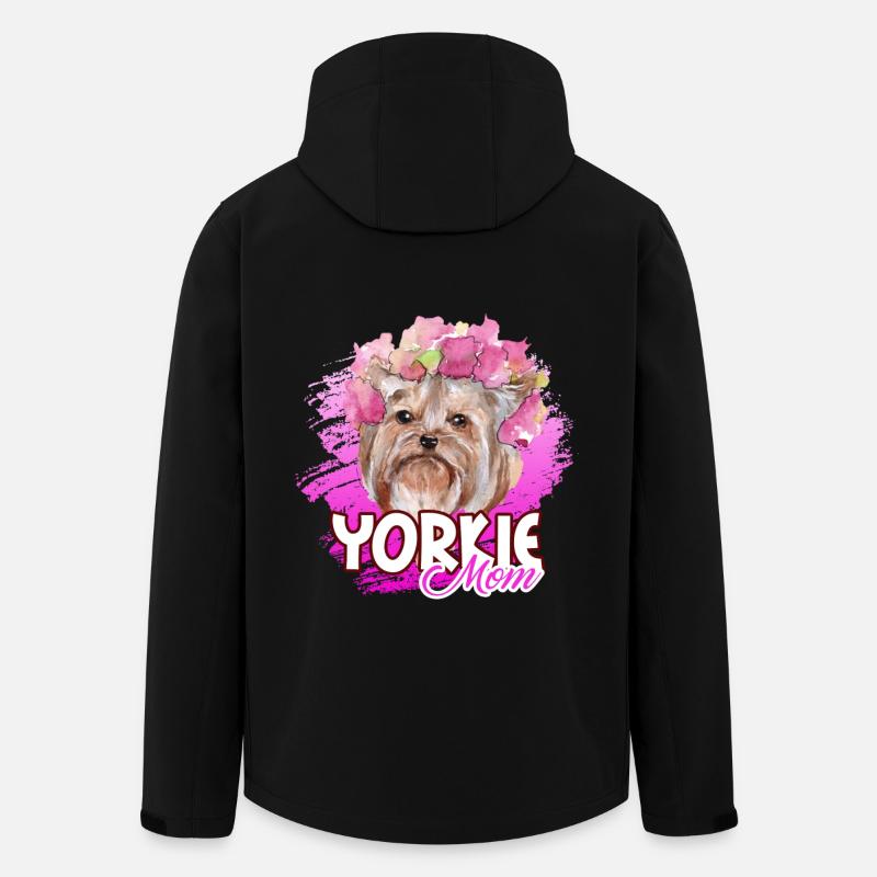 Funny Yorkie Mom - Men’s Recycled Softshell Jacket by Stanley/Stella - black